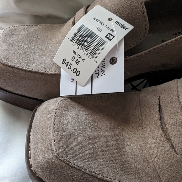 Ophelia Roe Rachel Shoes chunky heel slip on platform style suede - Picture 5 of 10